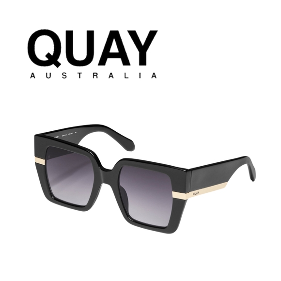 QUAY AUSTRALIA- Notorious Sunglasses- Black, Smoke - Picture 2 of 3